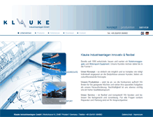 Tablet Screenshot of klauke-industries.de
